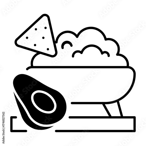 This Guacamole icon is suitable for Vegan Food, etc.