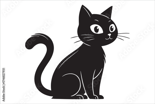 Realistic Black Cat Portrait with Cinematic Lighting and Sharp Focus