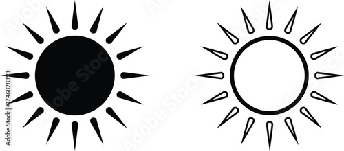 Vector tornado and sun icons scalable illustration eps format