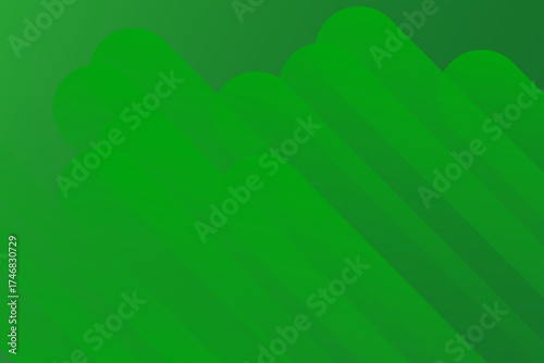 Abstract green background with glowing geometric lines. Modern green gradient square shape design. Futuristic technology concept. Suit for brochure, corporate, website, banner, cover modern