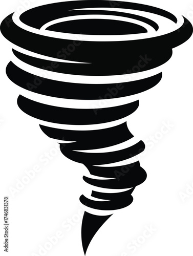 Dynamic tornado illustration icon vector for weather and nature design projects