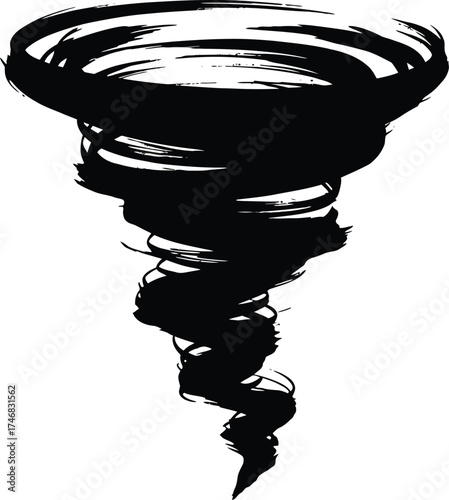 Abstract tornado and sun vector illustration for weather and storm graphics