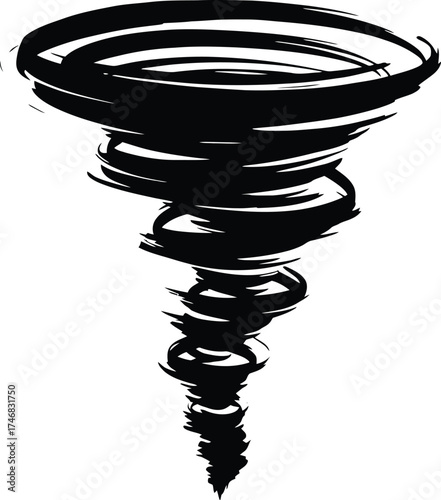 Abstract tornado swirl vector illustration scalable eps icon for weather and nature designs