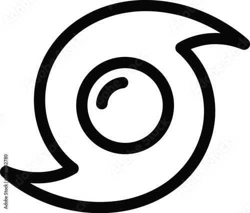 Hand drawn tornado and sun vector illustration scalable eps icon for weather and climate
