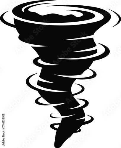Dynamic tornado sun illustration vector scalable eps icon for weather graphics