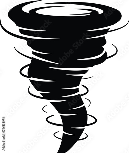 Vector tornado and sun illustration scalable eps icon for weather and nature