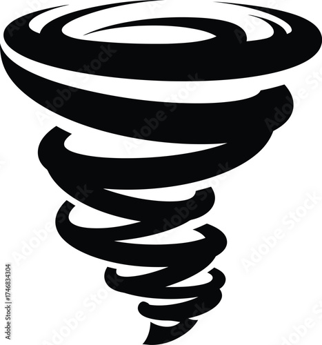 Dynamic tornado sun weather icon vector illustration scalable eps for design projects