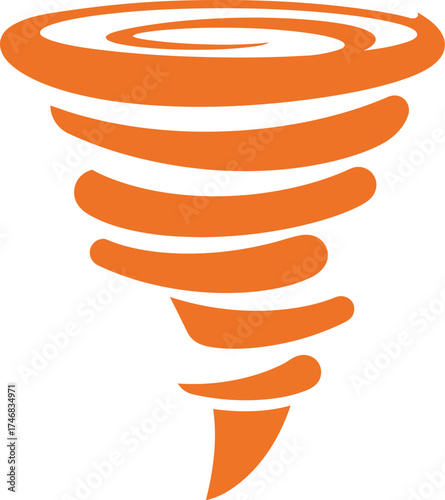 Dynamic tornado and sun vector illustration scalable for various weather themes eps format