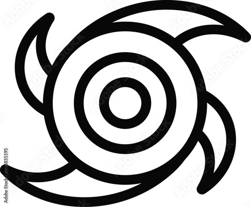 Tornado sun weather icon vector illustration scalable eps for digital and print projects