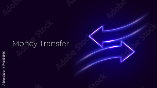 Exchange and money transfer. Banking transaction service concept. Business and investment. Financial service. Digital Logistics.