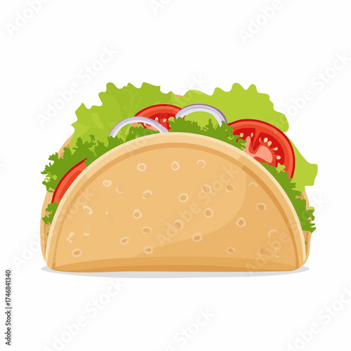 Delicious taco with fresh ingredients a mouthwatering illustration of a classic Mexican food