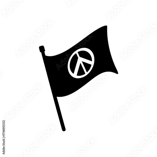 flag may day symbol on white