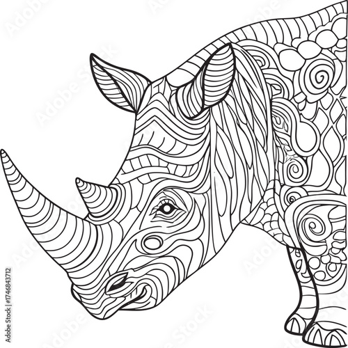 Wild black and white horse, elephant, and zebra vector illustration head design silhouettes symbol art sketch of mammal wildlife animal