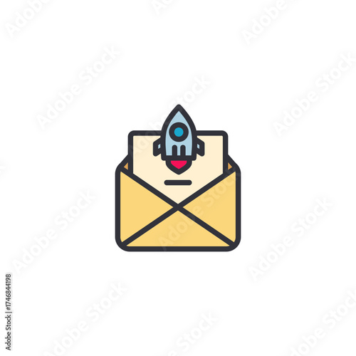 Rocket flying above a dollar coin, symbolizing startup funding, financial success, and rapid business growth through investment.