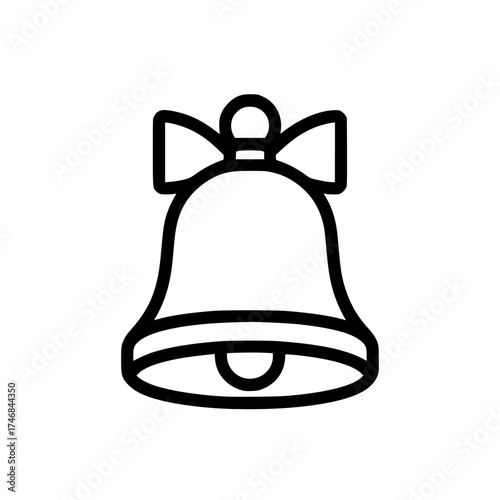 Christmas Bell Outline SVG