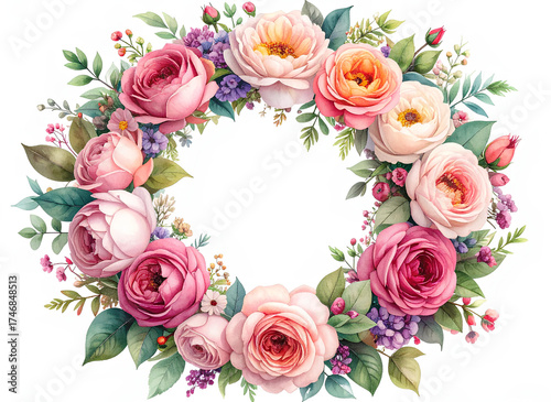 Wedding floral wreath PNG