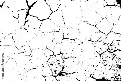Abstract Distressed crack texture vector design perfect for urban design. grunge wall paint effect pattern, abstract black and white marble surface, broken concrete background, vector illustration