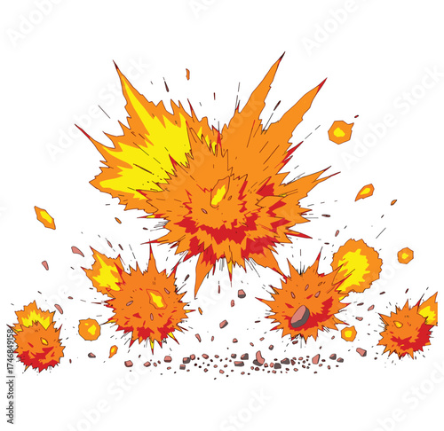blazing flame fire eksplosion vector, fire eksplosion anime effect