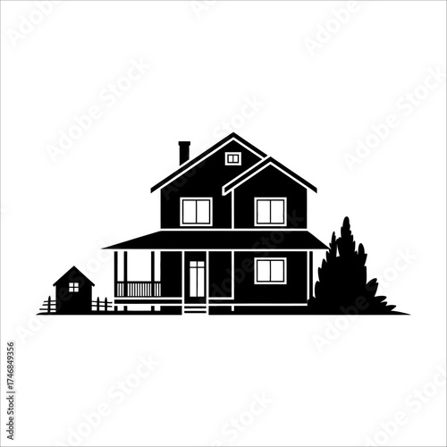 Modern and traditional house silhouette vector collection for architecture and design themes
