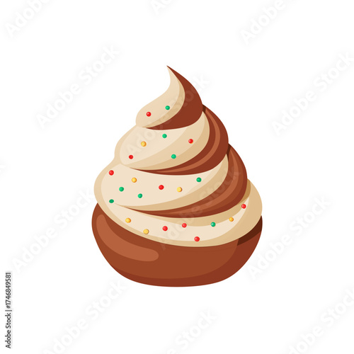 chocolate dipped meringue  swirled  with a festive