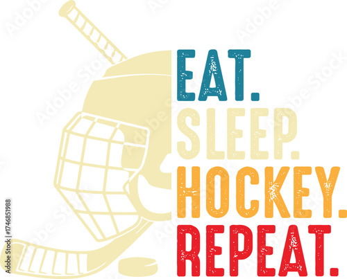 Photography Eat Sleep Hockey Repeat SVG ,Instant Download Hockey Helmet Svg, Ice Hockey Stic
