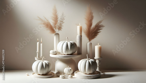 candles and pumpkings