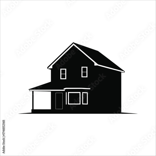 Modern and traditional house silhouette vector collection for architecture and design themes