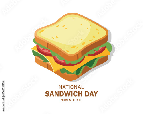 National Sandwich Day. vector banner, background, poster Design.