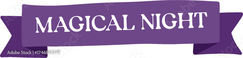 Magical Night purple ribbon banner for events.