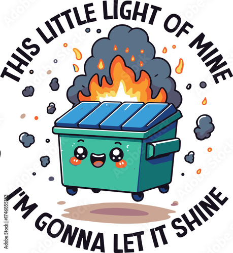 It’s Fine I’m Fine SVG, Dumpster Fire  svg, Funny  svg, Sarcastic svg, Everything is Fine svg