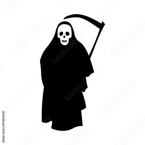 grim reaper black scarey silhouettes.