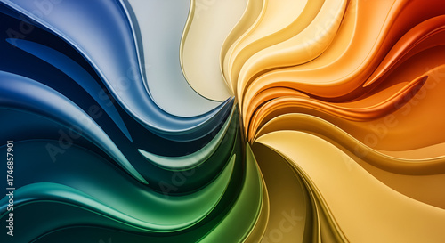 Smooth Swirl Colorful Gradient Abstract Art Modern Background Illustration