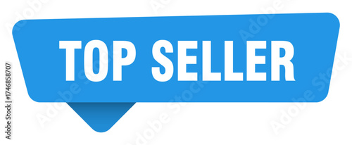 top seller sticker. top seller blue sign isolated on transpatent background