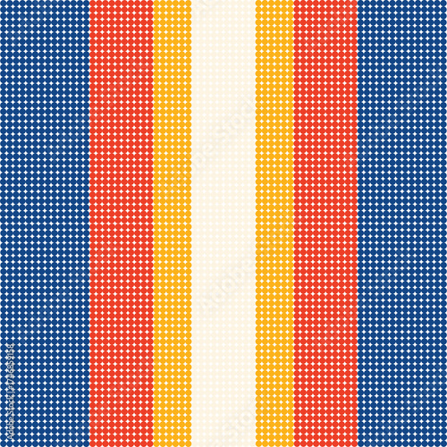 Colorful striped geometric seamless vector pattern for fabric textile design and wallpaper backdrop