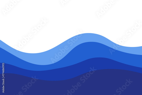 Sea waves layered vector background illustration and sea beach vector illustration. eps10