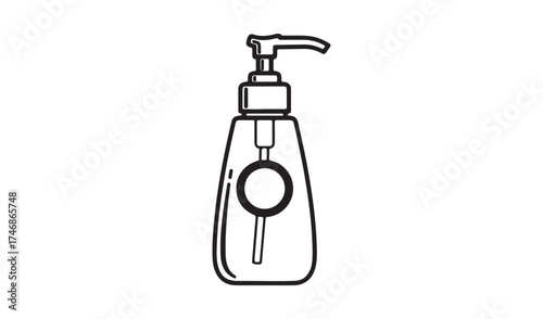 Soap dispenser isolated on white background in vector form