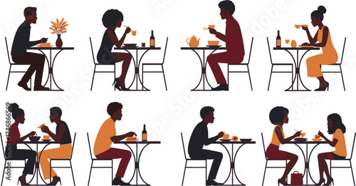 Dining, restaurant, people, conversation, friends, couples, lifestyle, social, leisure, food, drink, meeting, communication, teamwork, business, relationship, gathering, talking, modern, companionship