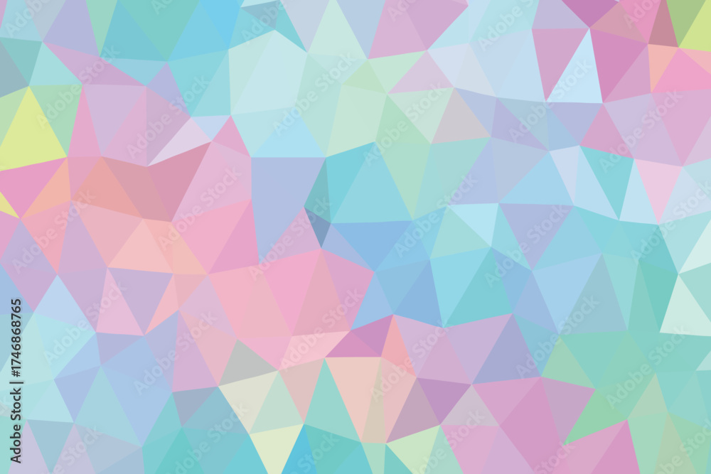 Fototapeta premium Pastel Geometric Delight A Captivating Mosaic of Soft Hues and Angular Forms Creating a Harmonious Visual Experience
