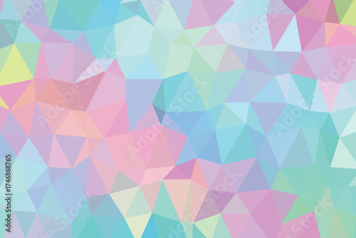 Pastel Geometric Delight A Captivating Mosaic of Soft Hues and Angular Forms Creating a Harmonious Visual Experience