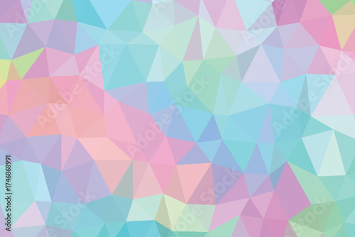 Geometric Pastel Dreamscape A Symphony of Triangles in Soft Hues Creates an Abstract Composition Full of Calm and Visual Interest