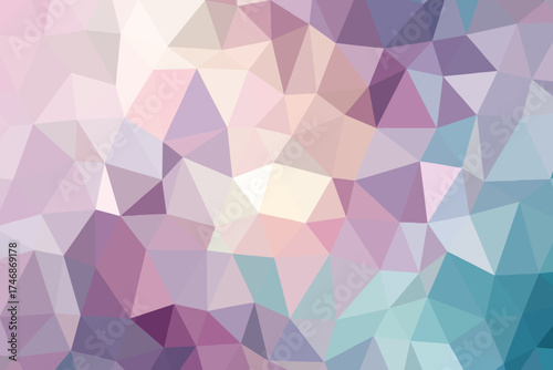 Geometric Harmony An Abstract Mosaic of Pastel Tranquility A Symphony of Soft Hues and Angular Forms for Modern Design