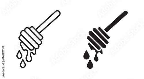 Honey dipper icon , vector illustration .  