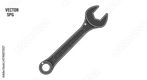 Open-end and ring wrench tool a versatile hand tool for mechanical work.