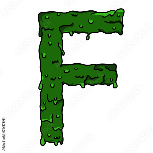 green letter f