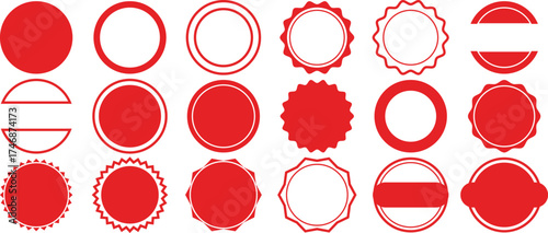 Blank Badge Templates for Labels, Stamps, and Product Seals