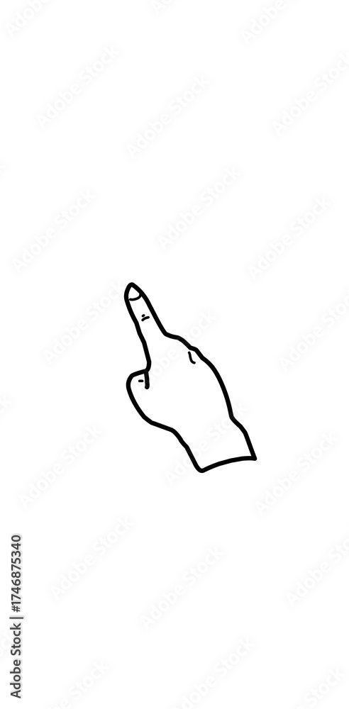 Obraz premium hand with point up illustration