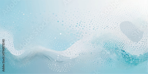 Abstract blue wave texture with clean fresh bubbles