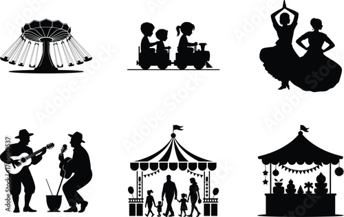 Diwali Carnival and Fair Event Vector Bundle