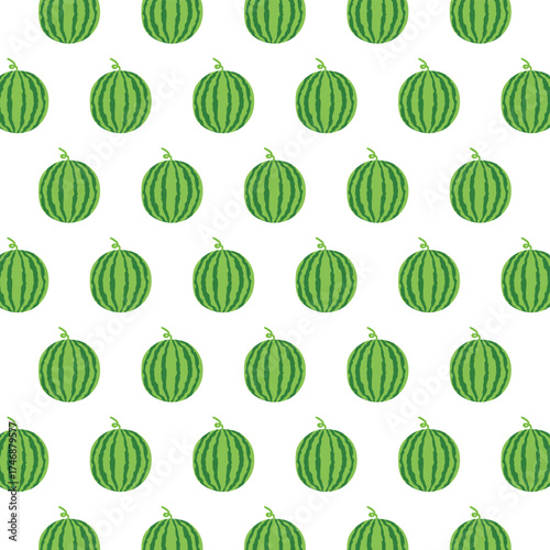 Vector seamless pattern with watermelon. design perfect for summer themes, textile prints, wrapping paper, wallpaper
