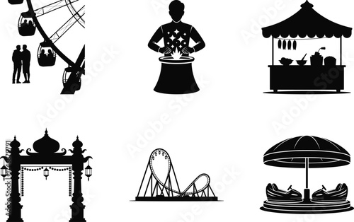 Diwali Carnival and Fair Event Vector Bundle
